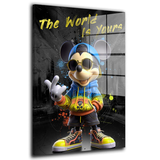 Pop Art Maus Acrylglasbild Wandbild Bild Wanddeko Wohnzimmer XL