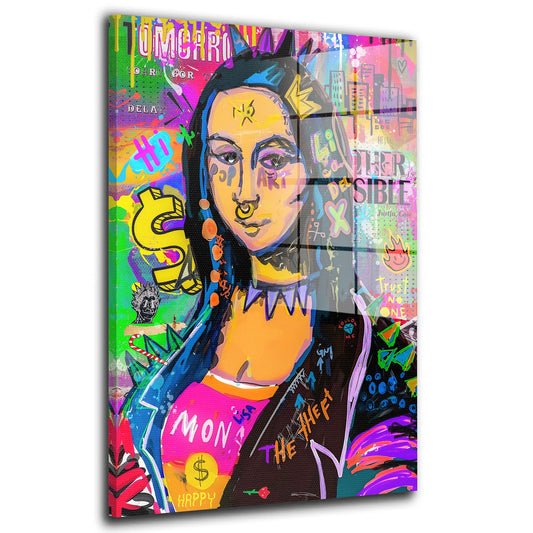 Pop Art Mona Lisa Acrylglasbild Wandbild Bild Wanddeko Wohnzimmer XL