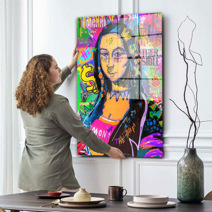 Pop Art Mona Lisa Acrylglasbild Wandbild Bild Wanddeko Wohnzimmer XL