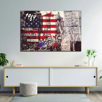 Pop Art New York Acrylglasbild Wandbild Bild Wanddeko Wohnzimmer XL