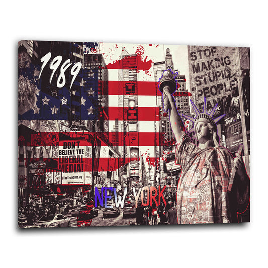Pop Art New York USA Wandbild Leinwandbild Kunstdruck XL Wanddeko