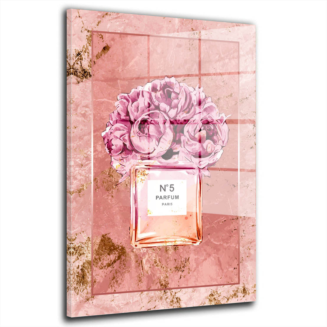 Parfüm-Flasche Pop Art Acrylglas Wandbild Bild Wanddeko Wohnzimmer XL