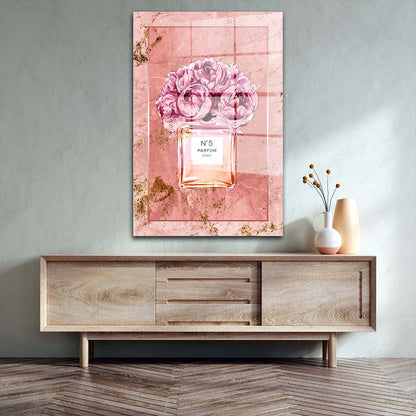 Parfüm-Flasche Pop Art Acrylglas Wandbild Bild Wanddeko Wohnzimmer XL