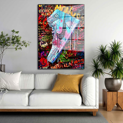 Pop Art Schuh Kunst Acrylglasbild Wandbild Bild Wanddeko Wohnzimmer XL