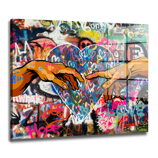 Pop Street Art Touch Acrylglasbild Wandbild Bild Wanddeko Wohnzimmer XL