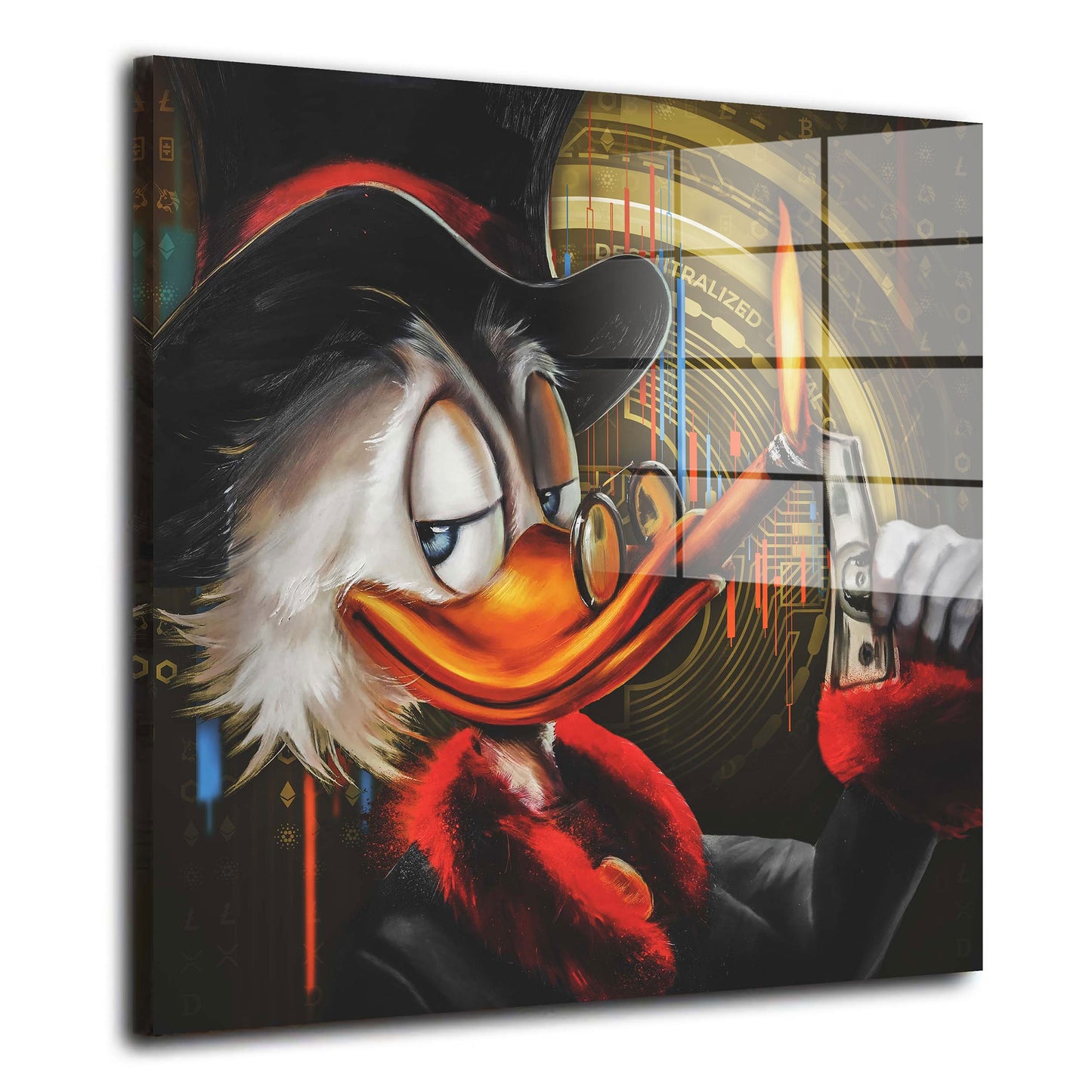 Rich Duck Acrylglasbild Wandbild Bild Wanddeko Wohnzimmer XL
