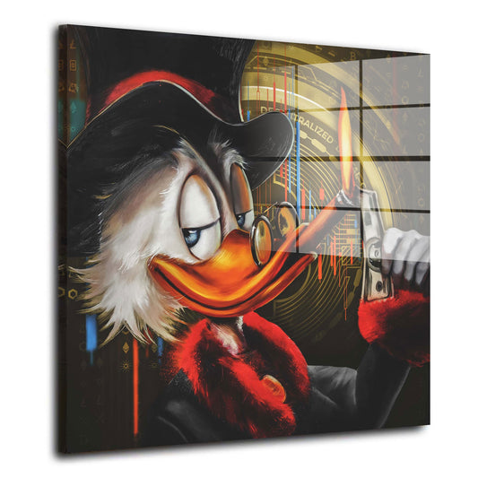 Rich Duck Acrylglasbild Wandbild Bild Wanddeko Wohnzimmer XL