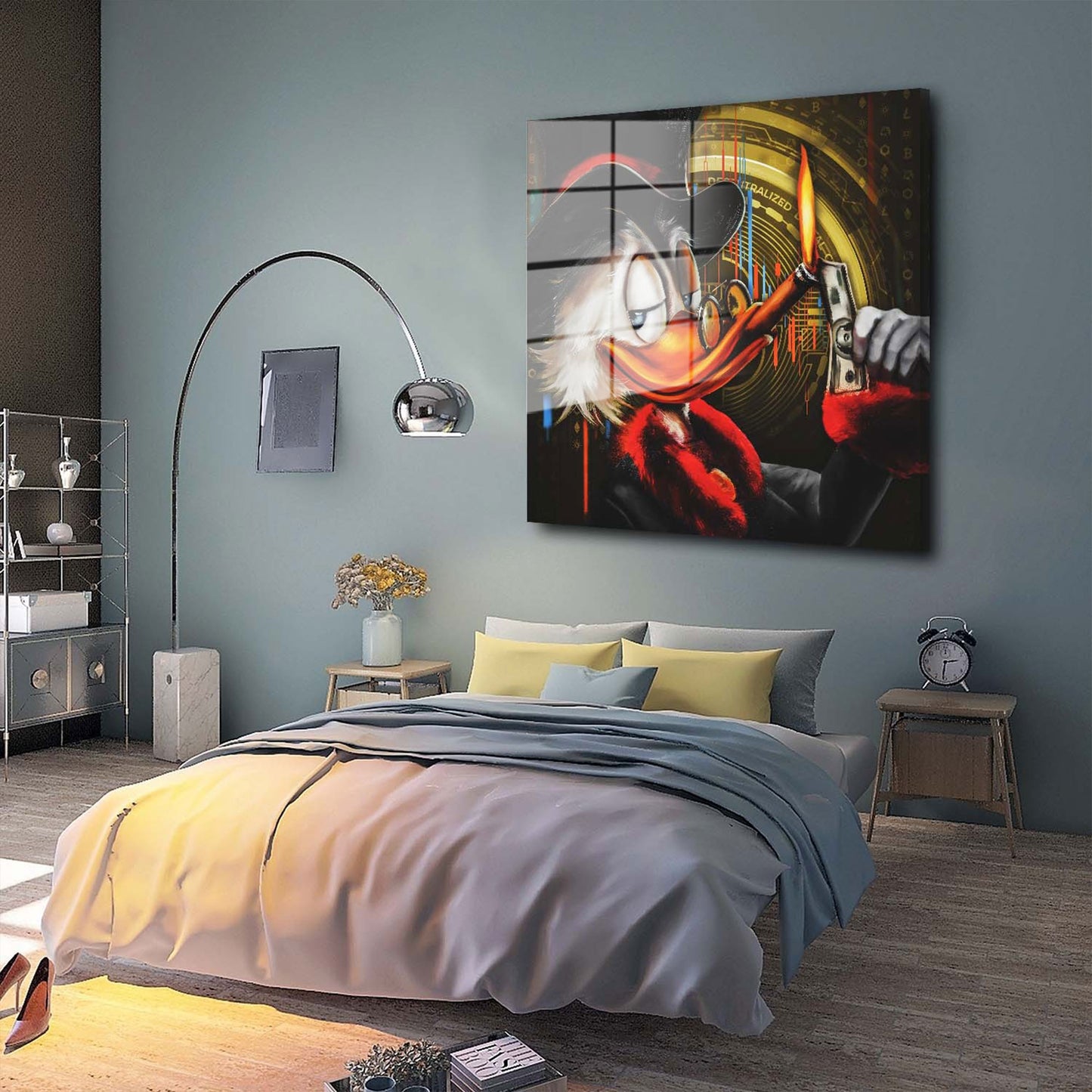 Rich Duck Acrylglasbild Wandbild Bild Wanddeko Wohnzimmer XL