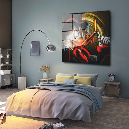 Rich Duck Acrylglasbild Wandbild Bild Wanddeko Wohnzimmer XL