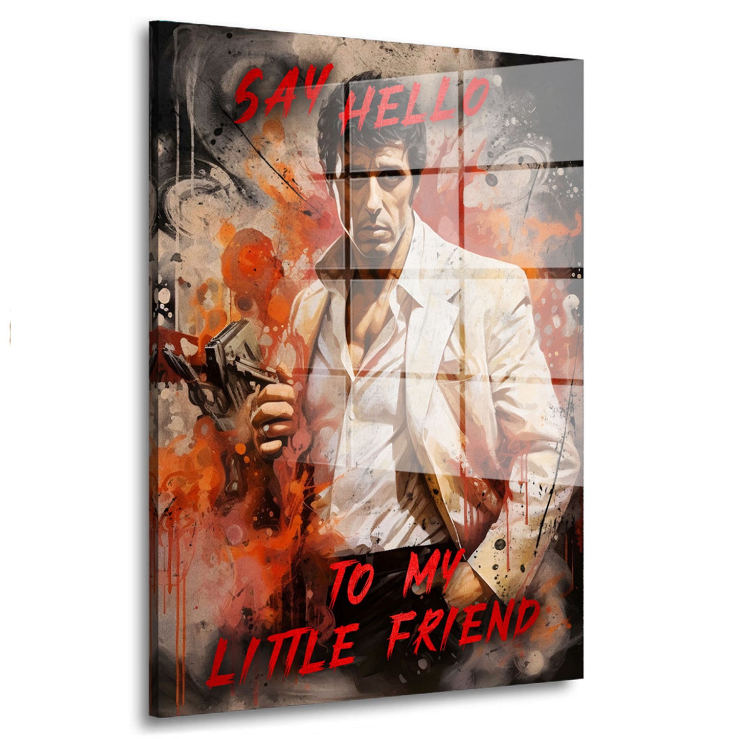 Scarface Say Hello Acrylglasbild Wandbild Bild Wanddeko Wohnzimmer XL