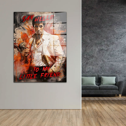 Scarface Say Hello Acrylglasbild Wandbild Bild Wanddeko Wohnzimmer XL