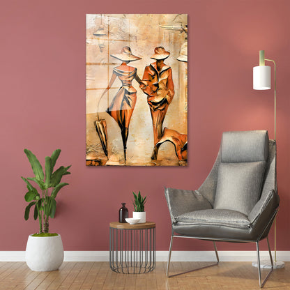 Spaziergang Couple Acrylglasbild Wandbild Bild Wanddeko Wohnzimmer XL