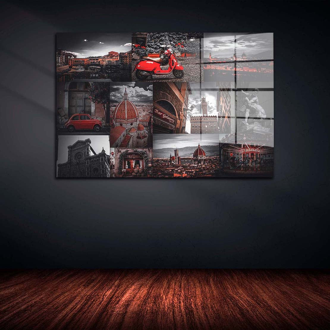 Stadt Florenz, Italien Acrylglasbild Wandbild Bild Wanddeko Wohnzimmer XL