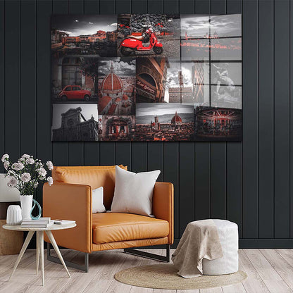 Stadt Florenz, Italien Acrylglasbild Wandbild Bild Wanddeko Wohnzimmer XL