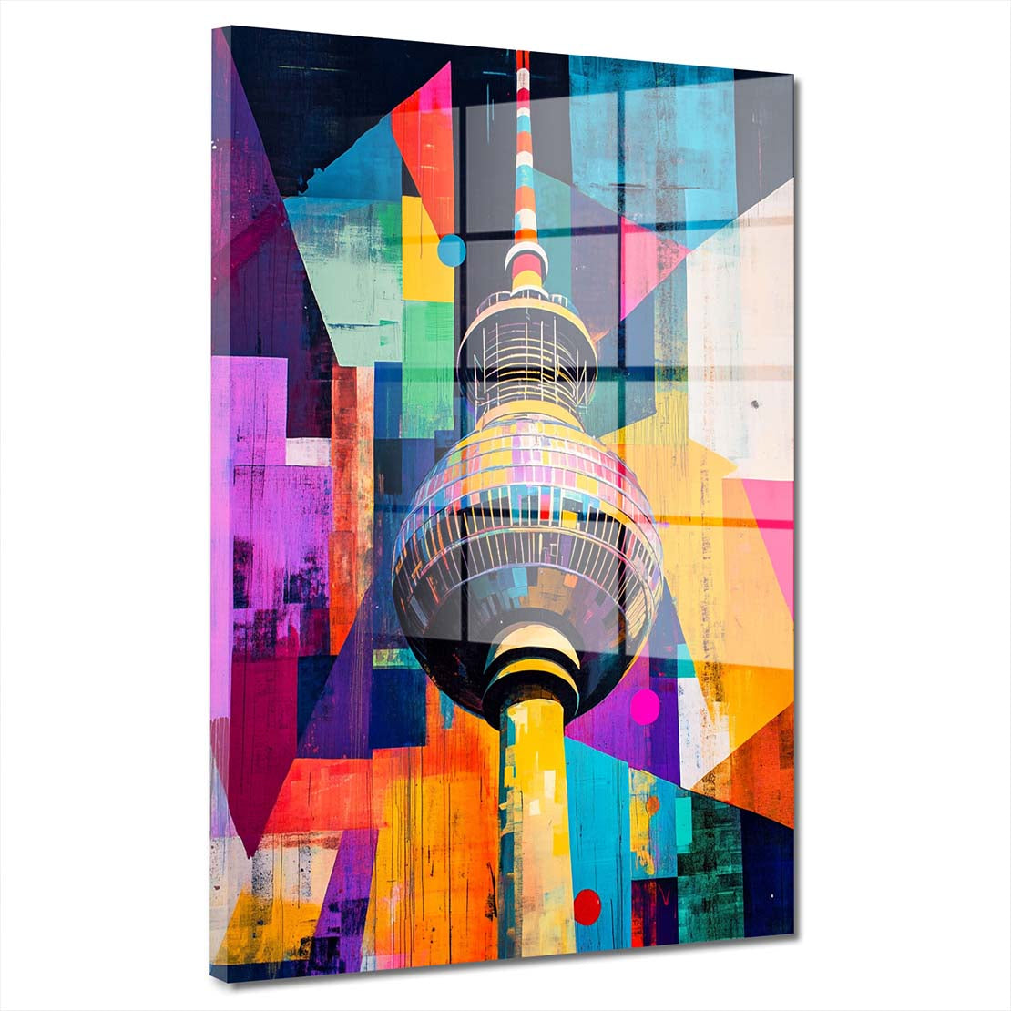 Städte Berlin Fernsehturm Acrylglasbild Wandbild Bild Wanddeko Wohnzimmer XL