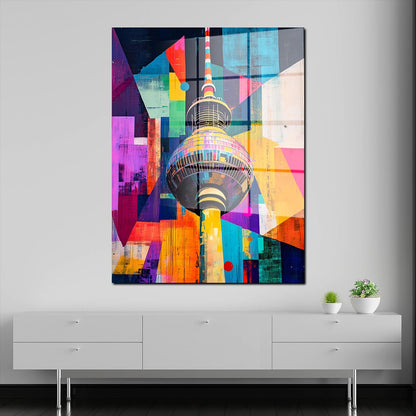 Städte Berlin Fernsehturm Acrylglasbild Wandbild Bild Wanddeko Wohnzimmer XL