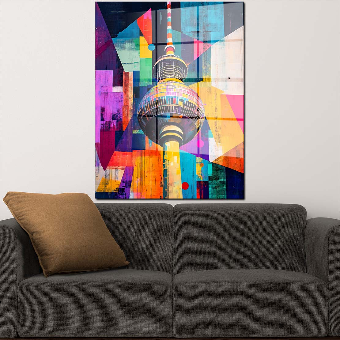 Städte Berlin Fernsehturm Acrylglasbild Wandbild Bild Wanddeko Wohnzimmer XL