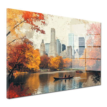 Städte New York Herbst Acrylglasbild Wandbild Bild Wanddeko Wohnzimmer XL