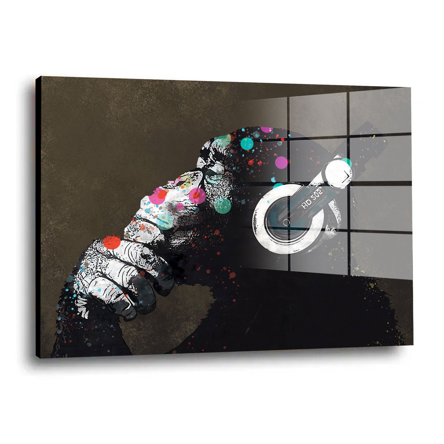 Street Art Affe Acrylglasbild Wandbild Bild Wanddeko Wohnzimmer XL