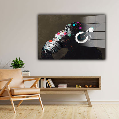 Street Art Affe Acrylglasbild Wandbild Bild Wanddeko Wohnzimmer XL