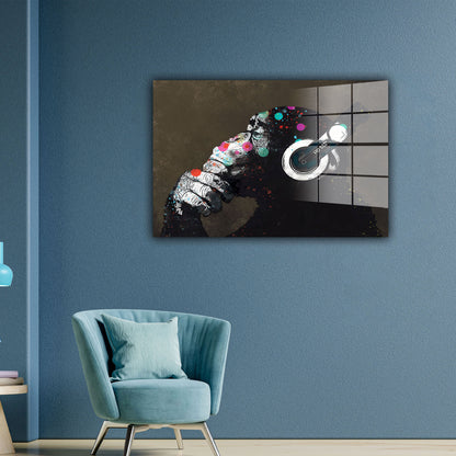 Street Art Affe Acrylglasbild Wandbild Bild Wanddeko Wohnzimmer XL