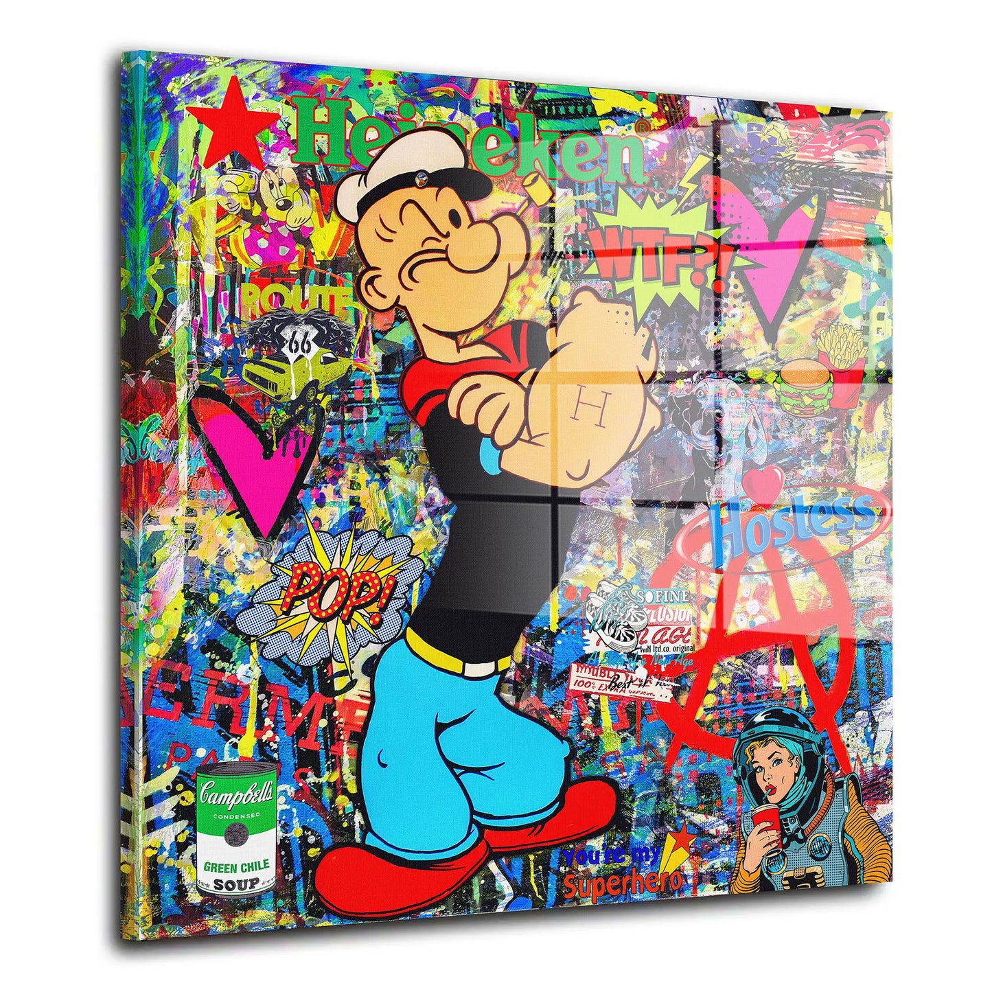 Street Art Seemann Acrylglasbild Wandbild Bild Wanddeko Wohnzimmer XL