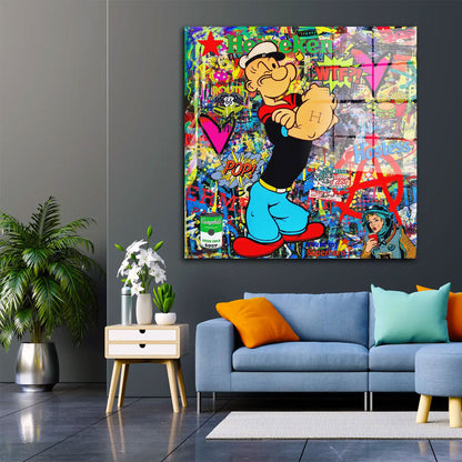 Street Art Seemann Acrylglasbild Wandbild Bild Wanddeko Wohnzimmer XL