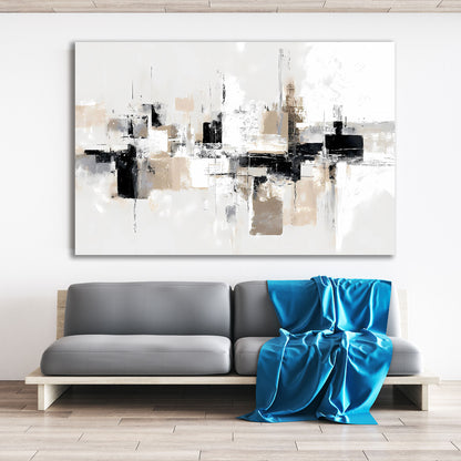 Strukturierte Flächen und Linien Wandbild Leinwandbild Kunstdruck XL Wanddeko