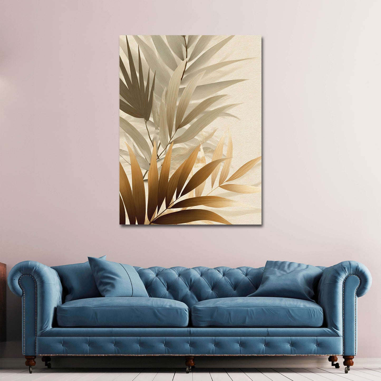 Minimalistisch Tropische Blätter Leinwandbild Wandbild Kunstdruck XL Wanddeko