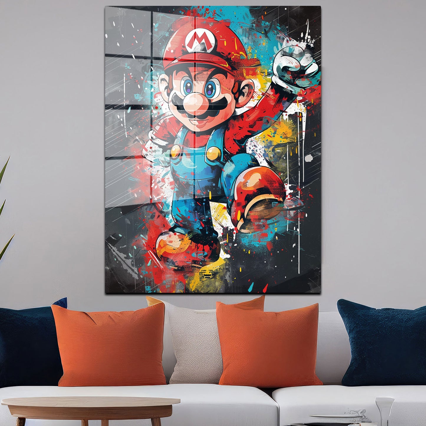 Pop Art Mario Held bunt Acrylglasbild Wandbild Bild Wanddeko Wohnzimmer XL