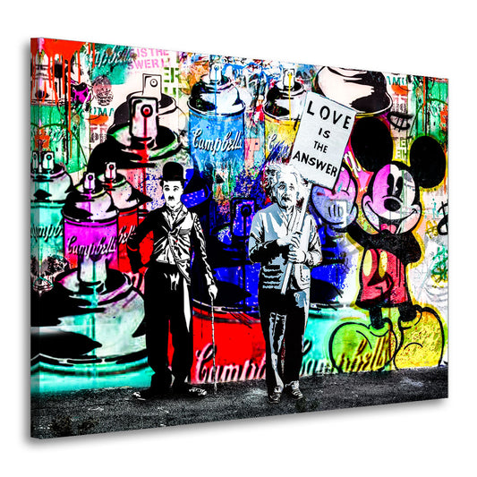 Street Art Style Leinwandbild Wandbild Kunstdruck XL Wanddeko