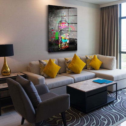 Whisky Street Art Style Acrylglasbild Wandbild Bild Wanddeko Wohnzimmer XL